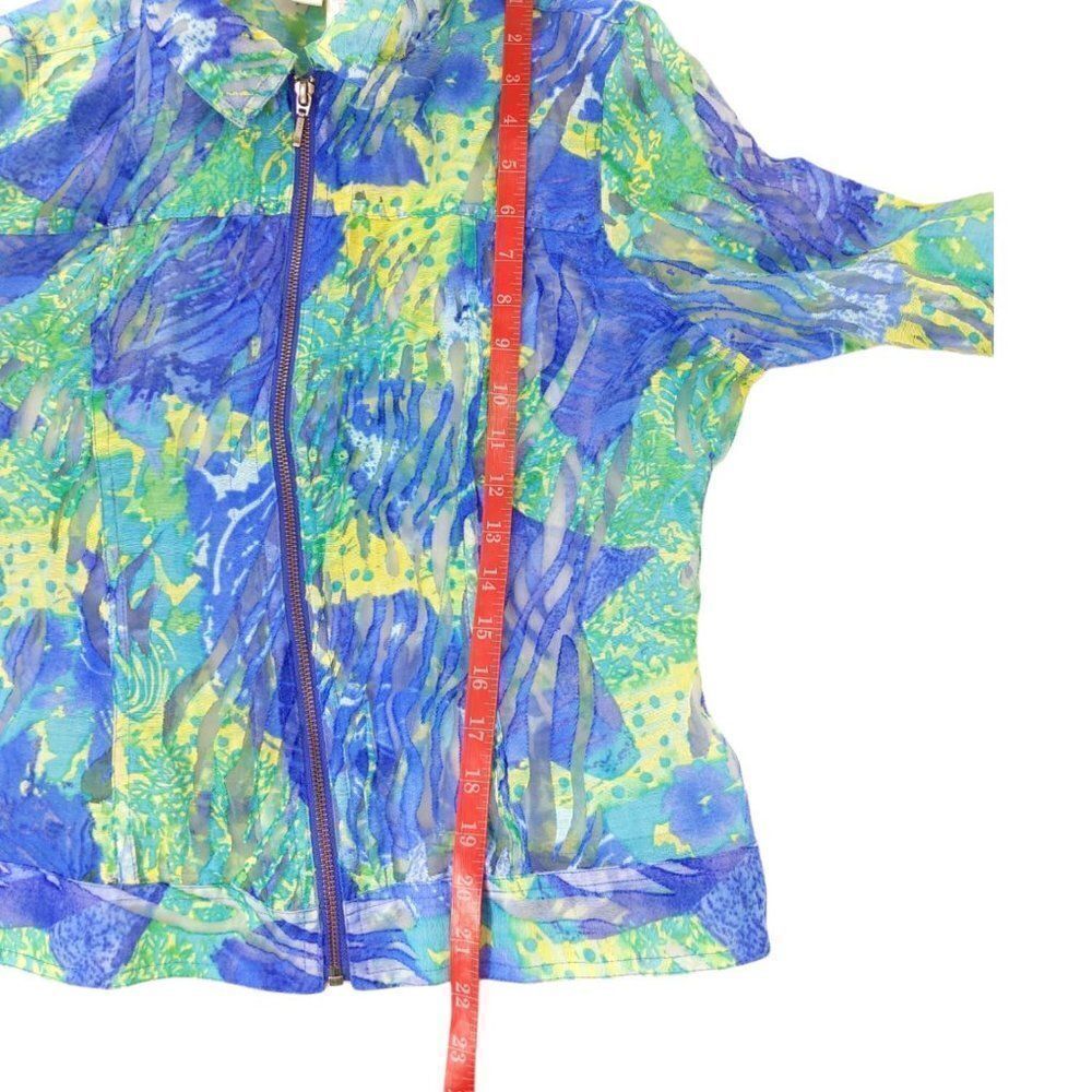 Coldwater Creek Colorful Mesh Jacket - Picture 7 of 9